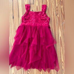 Biscotti red sequin and tulle dress girl size 8